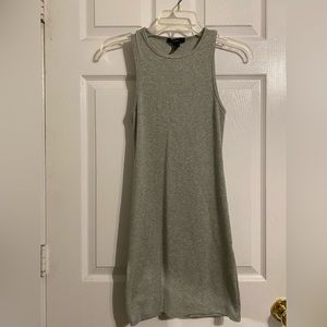 forever21 Light Grey Ribbed Bodycon Tank Dress